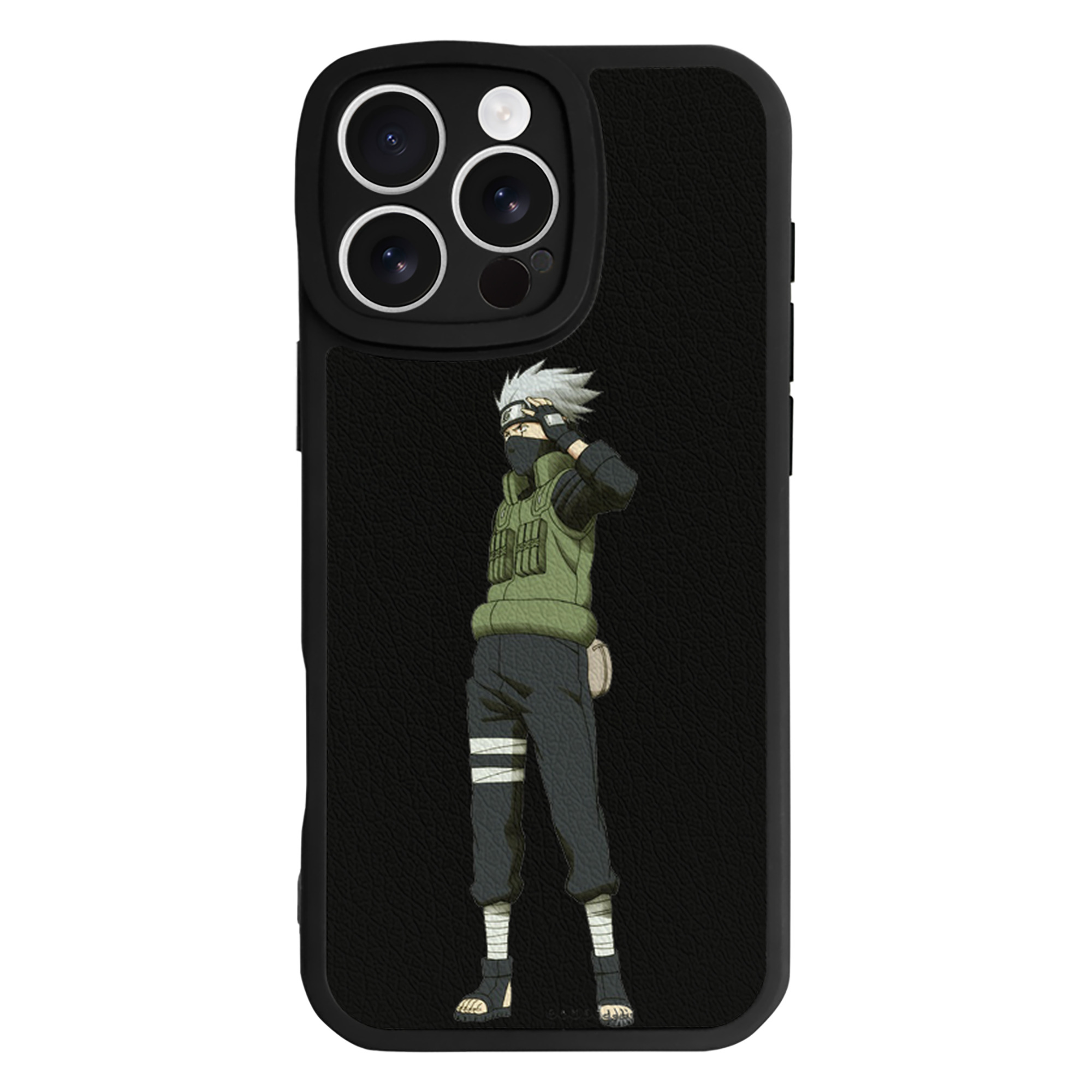 （画像用） NARUTO -ナルト- はたけ カカシ Hatake Kakashi 【iPhone 16シリーズ対応】シリコンスマホケース（レザー調） 材質：シリコン